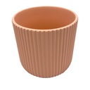 Macetero ranurado rosa pálido 14cm