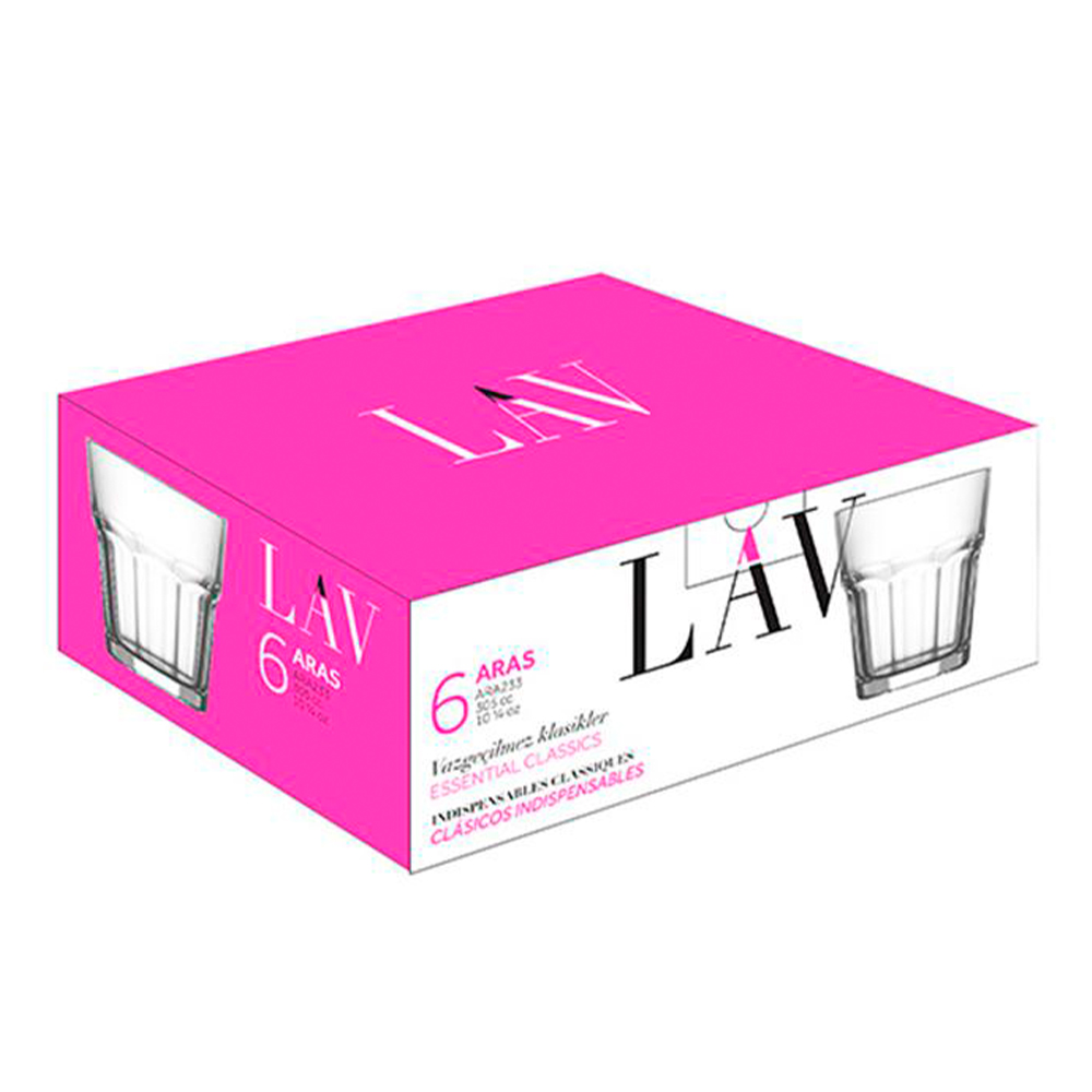 Vaso 305ml set de 6