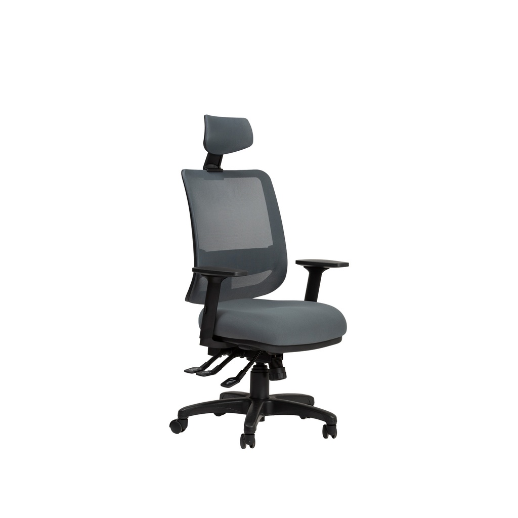 Silla oficina alta Saga gris