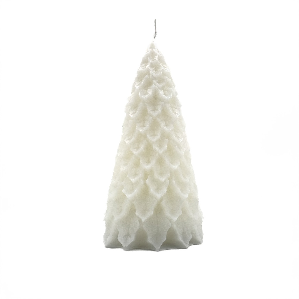 Vela árbol 6,5x14cm crema