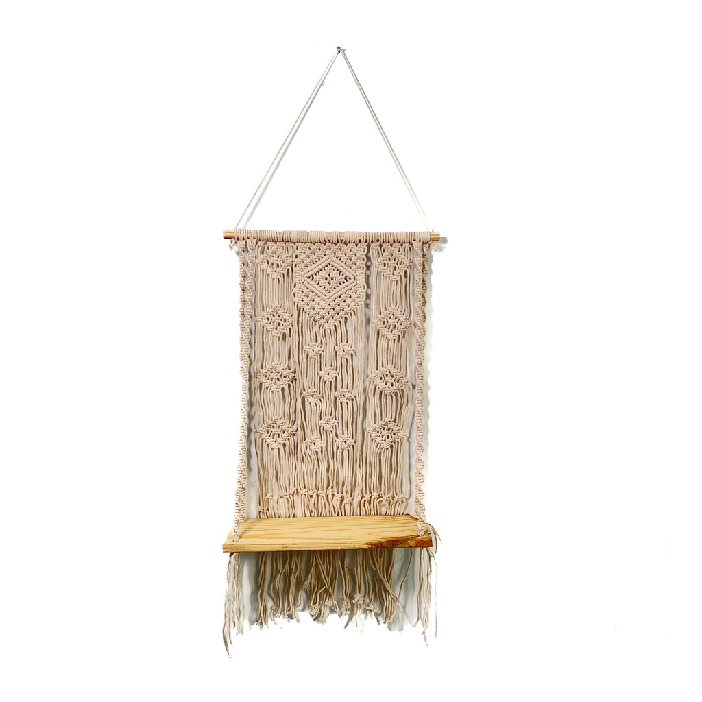 Repisa macrame simple 43x71cm