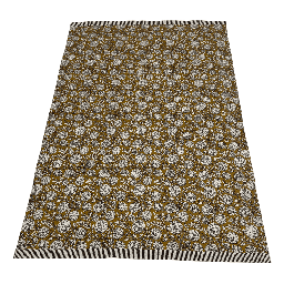 [230031332] Mantel flower print rojo 200x135cm